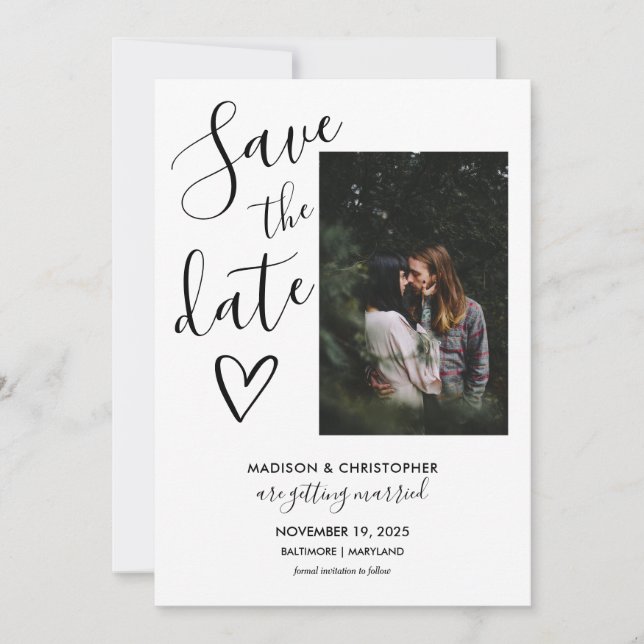 Skript Modernes Datum speichern Save The Date (Vorderseite)