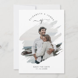 Skript-Monogramm Einfache Rustikale Minimalistisch Save The Date