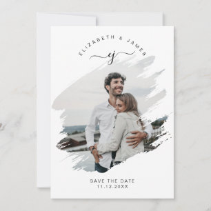 Skript-Monogramm Einfache Rustikale Minimalistisch Save The Date