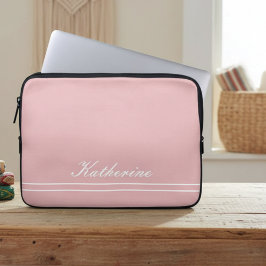 Skript Name Minimalistisch Rosa Laptopschutzhülle