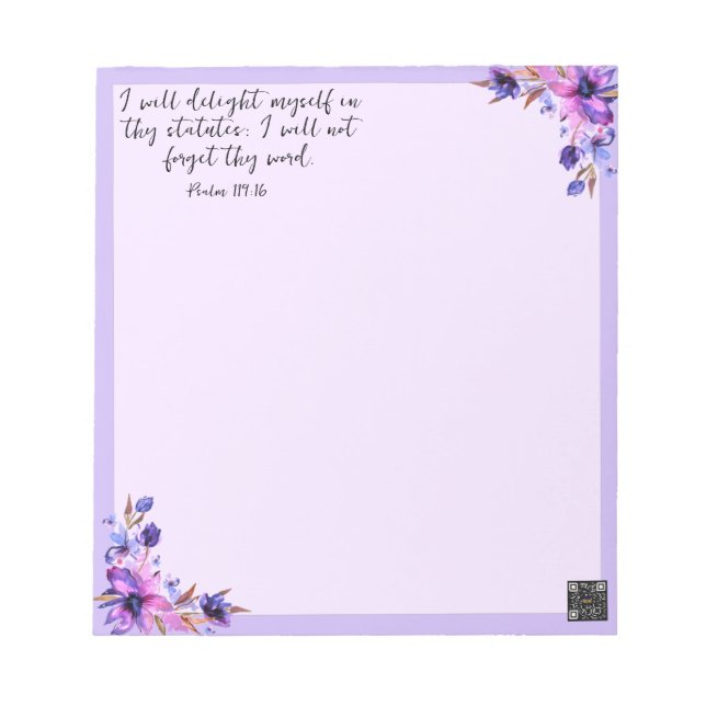 Skript Notepad Lilac Notizblock (Vorderseite)