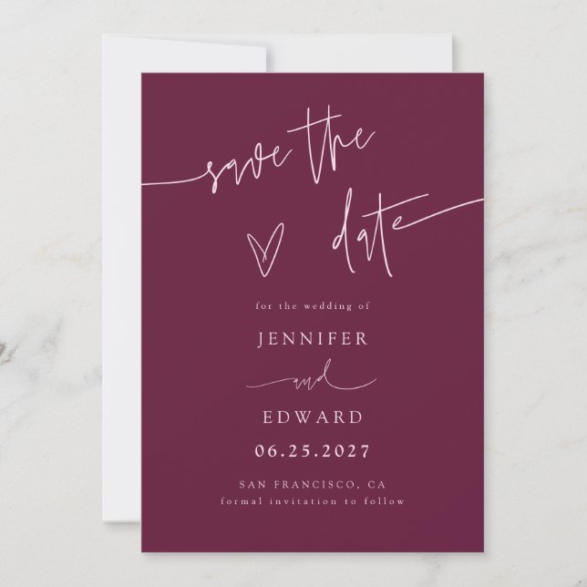 Skript Preiselbeer-Hochzeit Termin vormerken Save The Date (Vorderseite)