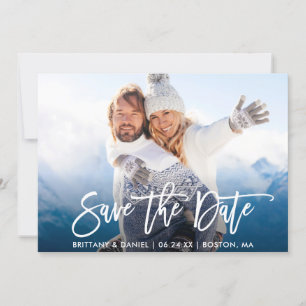 Skript Save the Date Couple Foto W Card