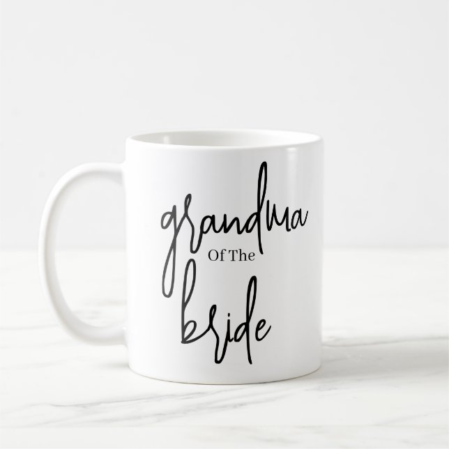 Skript Schwarzes Oma der Braut Hochzeit Kaffee Kaffeetasse (Links)
