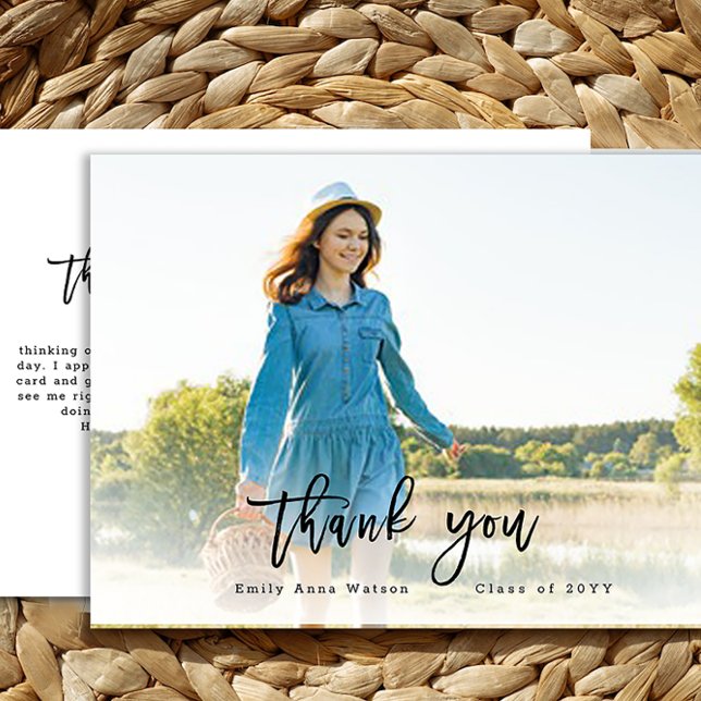 Skript Vielen Dank Foto Abschluss Postkarte (Von Creator hochgeladen)