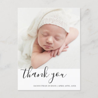 Skript Vielen Dank Foto Overlay Baby Birth Announc Ankündigungspostkarte