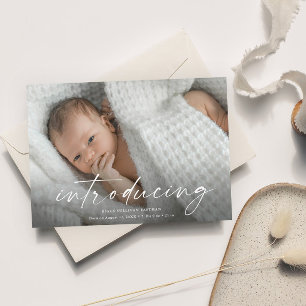 Skript zum Vorstellen eines Babyfotos Dankeskarte