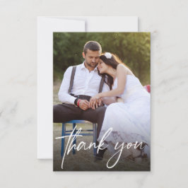 Skriptaufsätze Hochzeiten - Moderne Fotos Dankeskarte