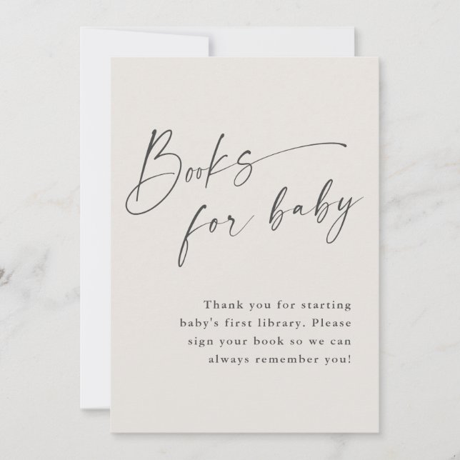 Skriptbücher für Baby Neutral Baby Shower Sign Einladung (Vorderseite)