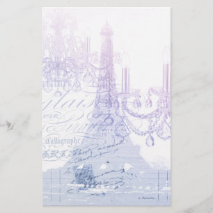 Skripte lila Kronleuchter Paris eiffel Turm Briefpapier