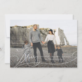 Skripte Merry Full Bleed Holiday Foto Cards Feiertagskarte