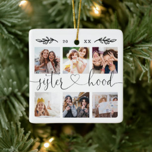 Skripterstellung Geschenk für Schwestern FotoCol Keramikornament