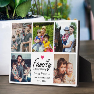 Skriptfamilie ist alles, was Foto Collage Keepake Fotoplatte