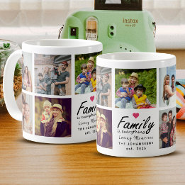 Skriptfamilie ist alles, was Foto Collage Keepake Kaffeetasse