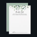 Skriptgrüne Foliage-Hochzeitszettelkarten Postkarte<br><div class="desc">Diese Hochzeitskartentafeln sind die ideale Ergänzung für einen modernen Hochzeitsempfang oder ein modernes Brautparty. Das Design ist mit Aquarellfarben handgezeichnet eleganten botanischen Eukalyptuszweigen und Blätter,  die in schönen Bouquets und geometrischen Mustern angeordnet sind. Ändern Sie den Wortlaut in Anzug jedes Lebensereignisses. Das Schild der Schaufelliste wird separat verkauft.</div>