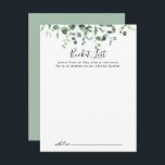 Skriptgrüne Foliage-Hochzeitszettelkarten Postkarte<br><div class="desc">Diese Hochzeitskartentafeln sind die ideale Ergänzung für einen modernen Hochzeitsempfang oder ein modernes Brautparty. Das Design ist mit Aquarellfarben handgezeichnet eleganten botanischen Eukalyptuszweigen und Blätter,  die in schönen Bouquets und geometrischen Mustern angeordnet sind. Ändern Sie den Wortlaut in Anzug jedes Lebensereignisses. Das Schild der Schaufelliste wird separat verkauft.</div>