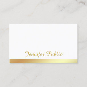 Skriptkalligrafie Handgeschriebenes Gold Elegant E Visitenkarte