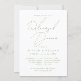 Skriptkalligraphie: grün Probe Einladung