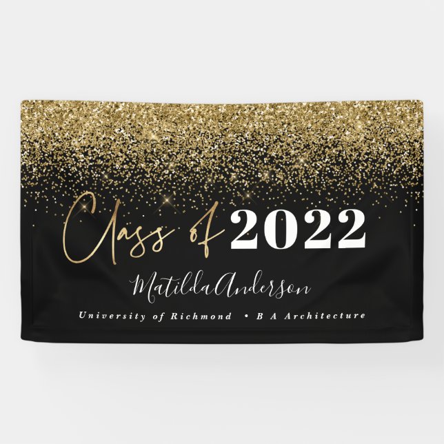 Skriptklasse für den Glitzer von schwarzem Gold in Banner (Horizontal)