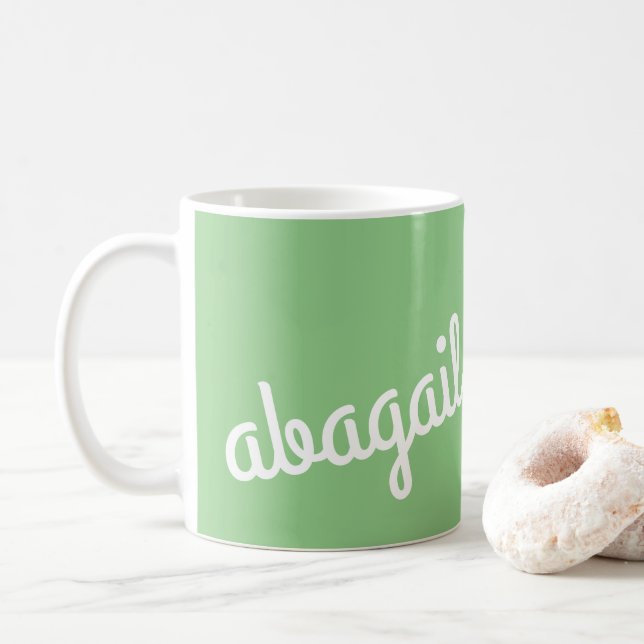 Skriptname Benutzerdefinierter Geschenksage Grüner Kaffeetasse (Mit Donut)