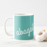 Skriptname Benutzerdefiniertes Geschenk Aquamarin  Kaffeetasse<br><div class="desc">Geben Sie dem Kaffee- oder Teeliebhaber in Ihrem Leben diese benutzerdefinierte Skriptname-Tasse. Personalisieren Sie den Namen und den Getränketyp. In Pastellfarben aquamarin blau und weiß. Es ist ein wunderbares Geschenk für Abschluss,  Muttertag,  Weihnachten,  Geburtstage und Brautmädchen. Teil einer Sammlung von Parcel Studios.</div>