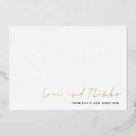 Skriptname Hochzeit Vielen Dank Card Luxus Foil Folieneinladung