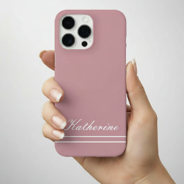 Skriptname Minimalist Dusty Rose iPhone 16 Pro Max Hülle