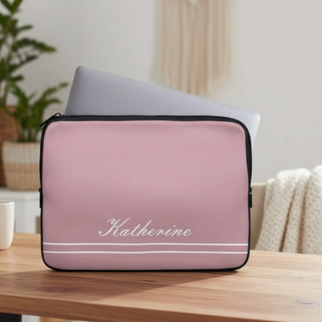 Skriptname Minimalist Dusty Rose Laptopschutzhülle (Von Creator hochgeladen)