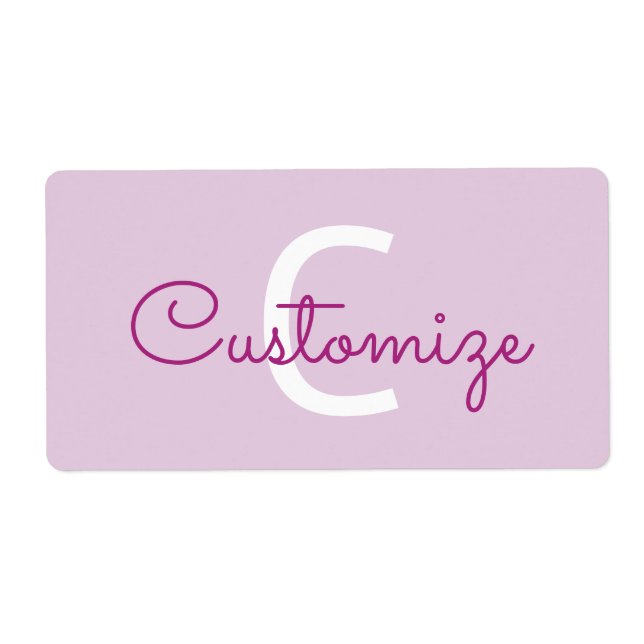 Skriptname & Monogramm | Magenta & Helllila (Vorne)