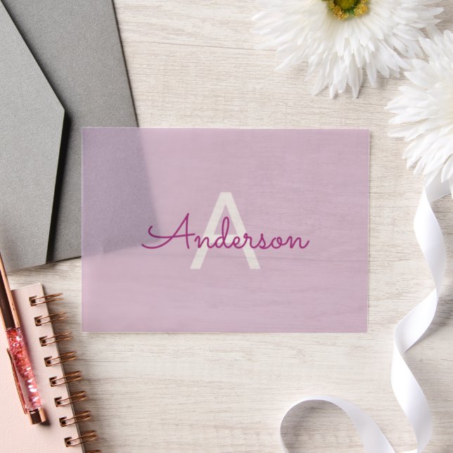 Skriptname & Monogramm | Magenta & Helllila (Hochzeit)