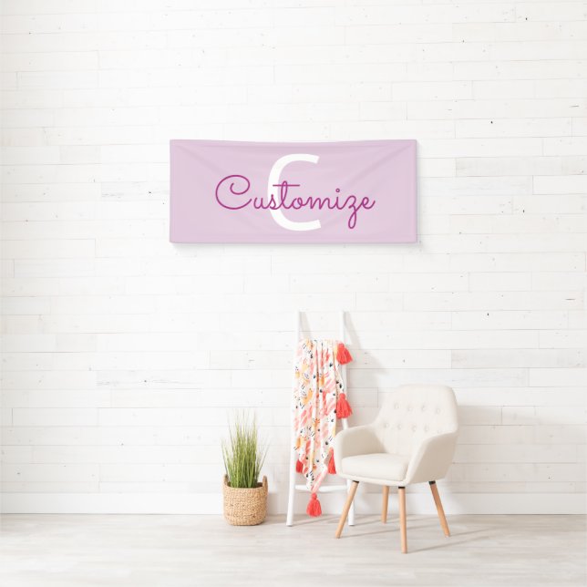 Skriptname & Monogramm | Magenta & Helllila Banner (Insitu)