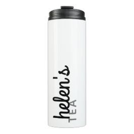 Skriptname Tee Tumbler Custom Geschenk in Schwarz Thermosbecher