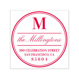 SkriptRücksendeadresse für die Circlated Monogram  Permastempel