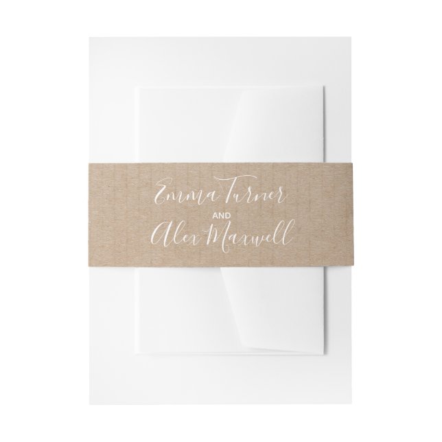 Skriptschrift für Papier | Einladung zur Hochzeit  Einladungsbanderole (Vorderseite Beispiel)