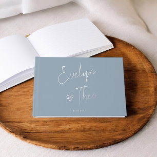 Skriptsignatur Elegante Blue Wedding Gästebuch