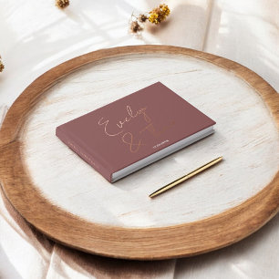Skriptsignatur Elegante Blush Hochzeit Gästebuch