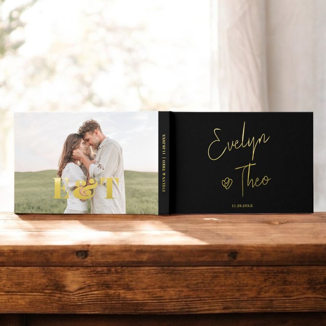 Skriptsignatur Elegante Schwarze Hochzeit Gästebuch (Von Creator hochgeladen)