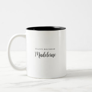 Skriptspezifische Meldung schwarz und weiß Zweifarbige Tasse