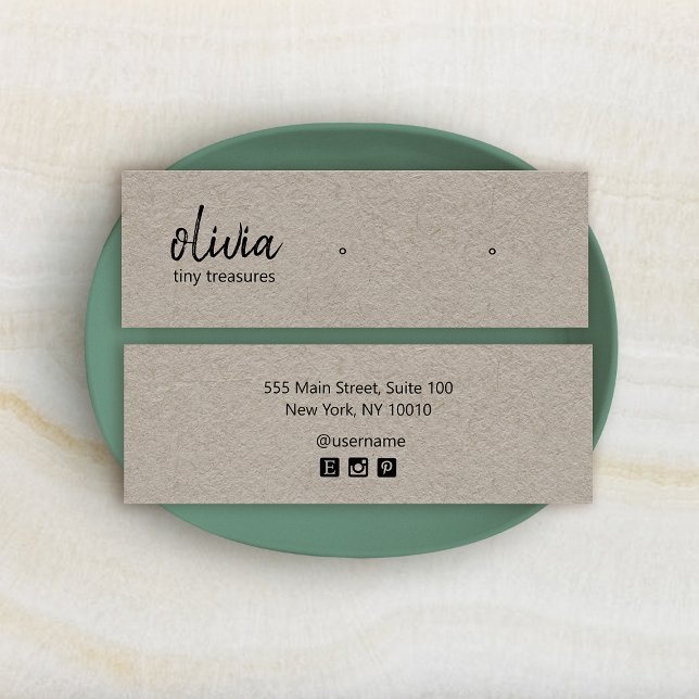 Skriptsteckerkarte Earring Kraft Display Card (Von Creator hochgeladen)