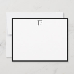 Skripttext Stilvolle Monogramm-Vorlage Personalisi Mitteilungskarte