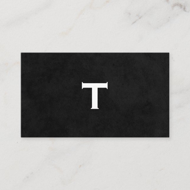 Skripttyp mit Monogramm Visitenkarte (Vorderseite)