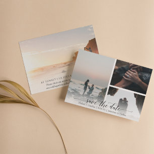 Skripttypografie Save the Date 4 FotoCollage