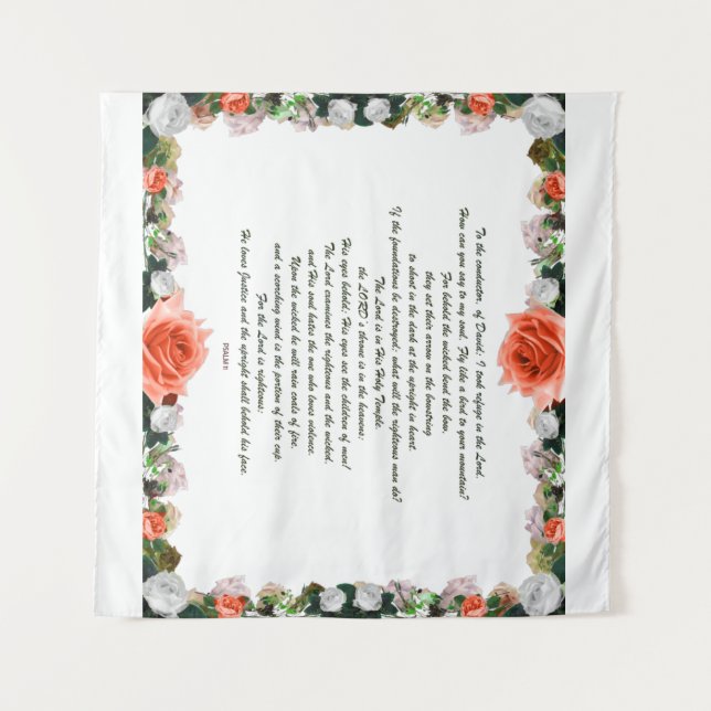 Skripture, Psalm 11, Botanic Wandteppich (Vorderseite (Horizontal))