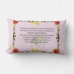 Skripture, Psalm 11, Colorful Flower Lendenkissen