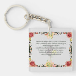Skripture, Psalm 11, Colorful Flower Schlüsselanhänger