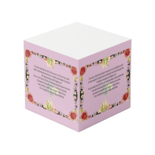 Skripture, Psalm 11, Colorful Flower Würfel