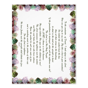Skripture, Psalm 11, Colorful Roses Fotodruck
