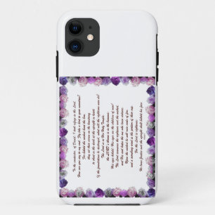 Skripture, Psalm 11, Purple Roses Case-Mate iPhone Hülle