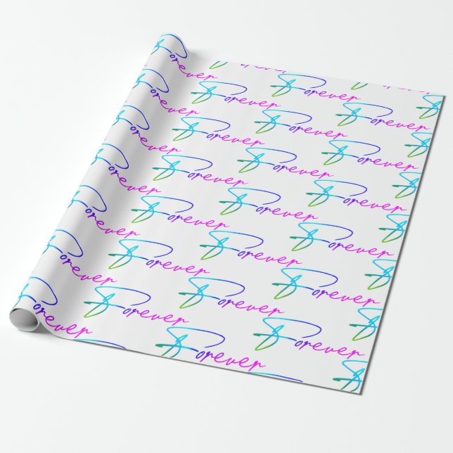 Skriptwrapping Paper zum Hochzeitrennen für immer Geschenkpapier (Ungerollt)