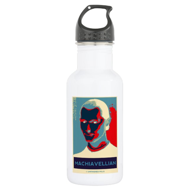 Skrupellos (Obama-Ähnliches Plakat) Trinkflasche (Vorderseite)